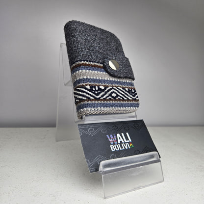 Billetera con broche (gris lobo)