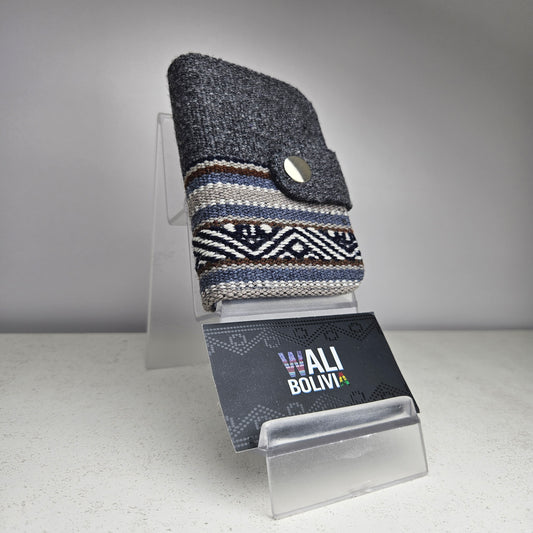 Billetera con broche (gris lobo)