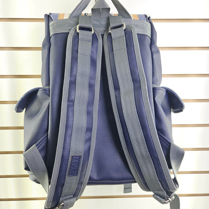 Mochila de aguayo (azul cremita)