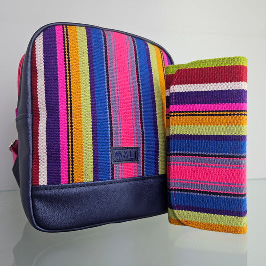 Combo Mochila Mini y billetera Portacelular (payaso)