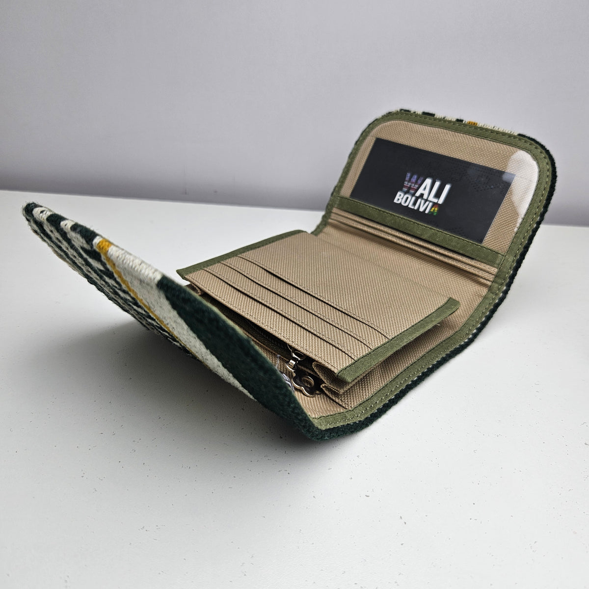Billetera mini _ verde diseño