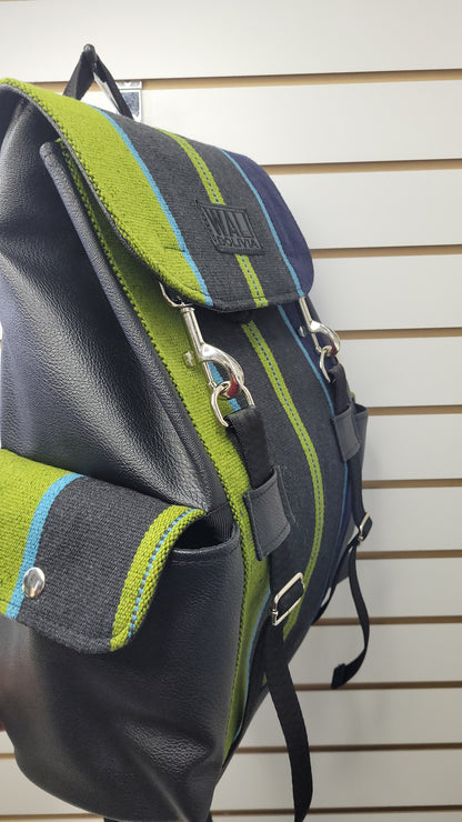 Mochila WALI (verde y azul )