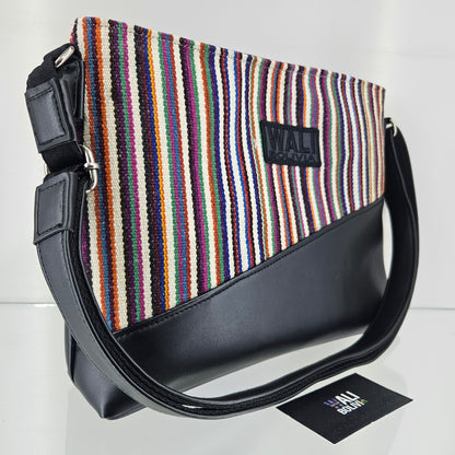 Cartera cuero aguayo (multicolor)