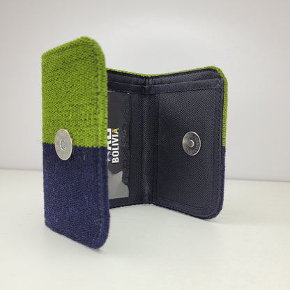 Billetera Triple  (verde y azul)