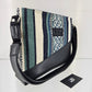 Cartera cuero aguayo (jade)