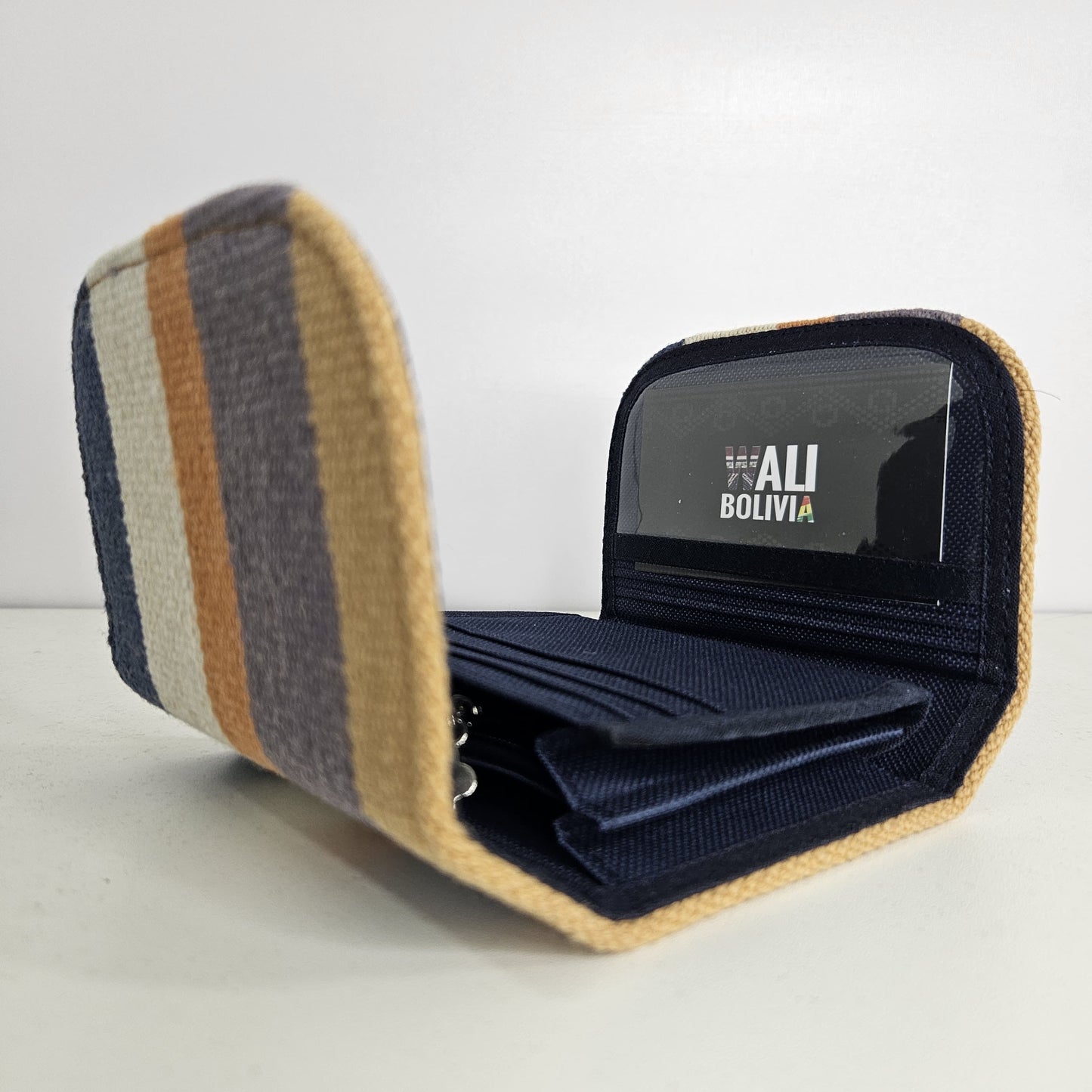 Billetera mini (azul crema)