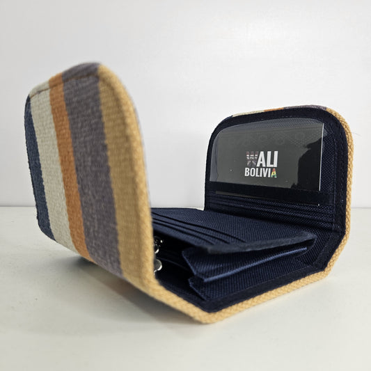 Billetera mini (azul crema)