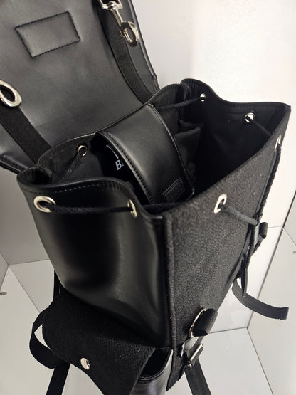 Mochila cuero aguayo (pedido negro)