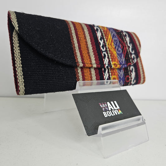 Billetera chequera (negro con diseño)