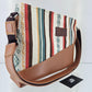 Cartera cuero aguayo (pastel)