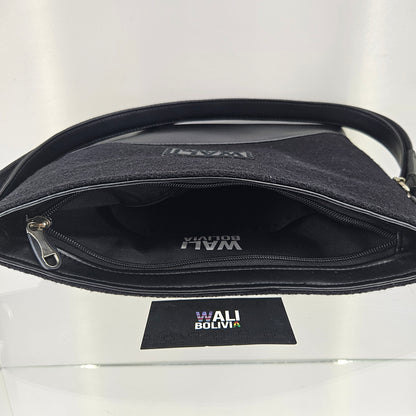 Cartera de cuero aguayo(Perdiz negro)