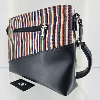 Cartera cuero aguayo (multicolor)