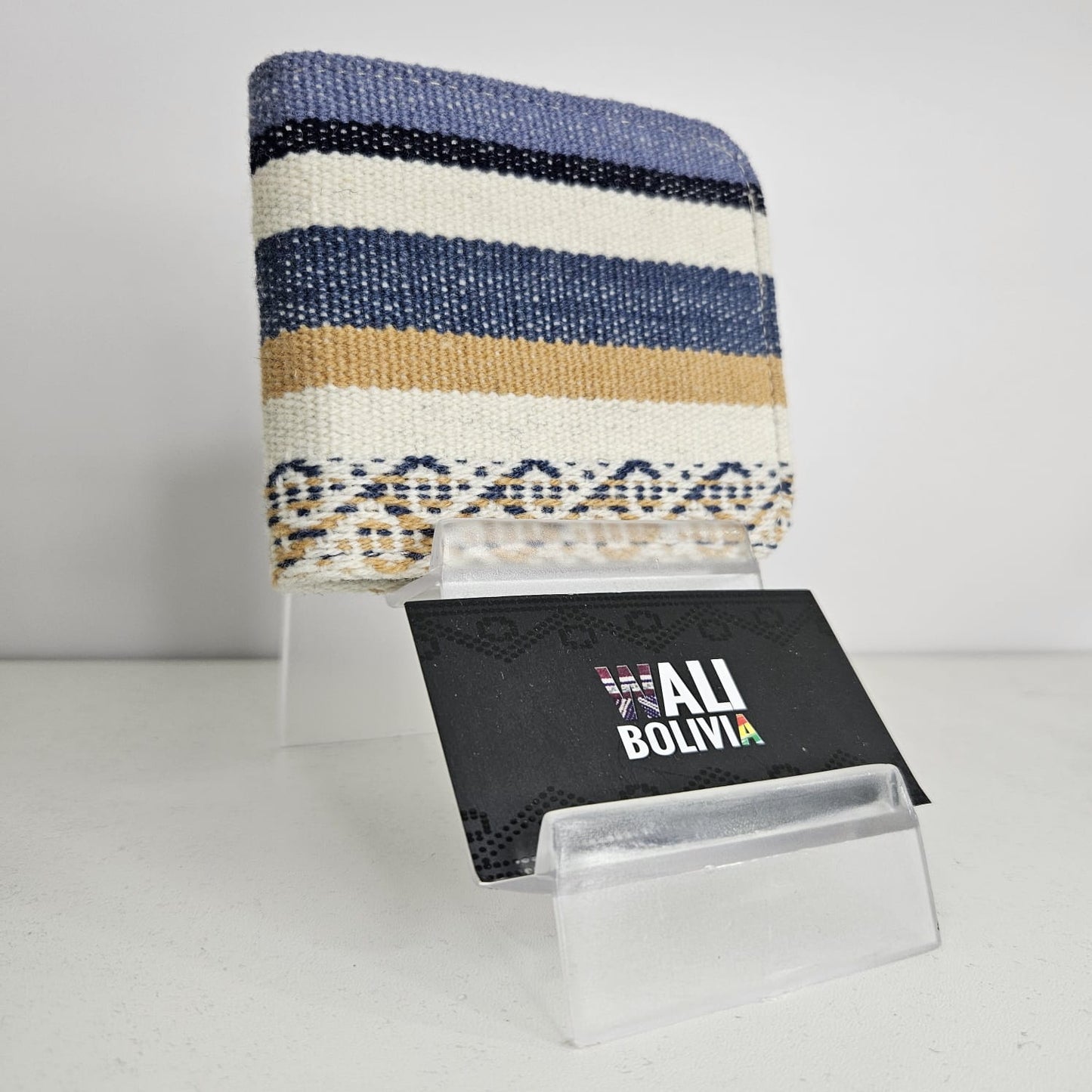 Billetera doble (azul crema claro)