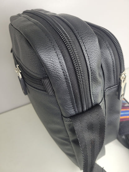 Morral grande aguayo Natural (azul marino)
