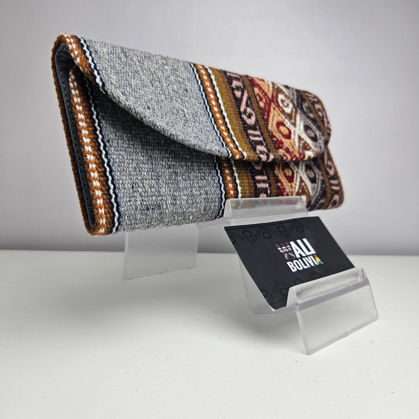 Billetera chequera (Plomo diseño bajo)
