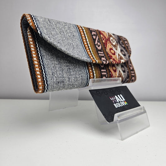 Billetera chequera (Plomo diseño bajo)