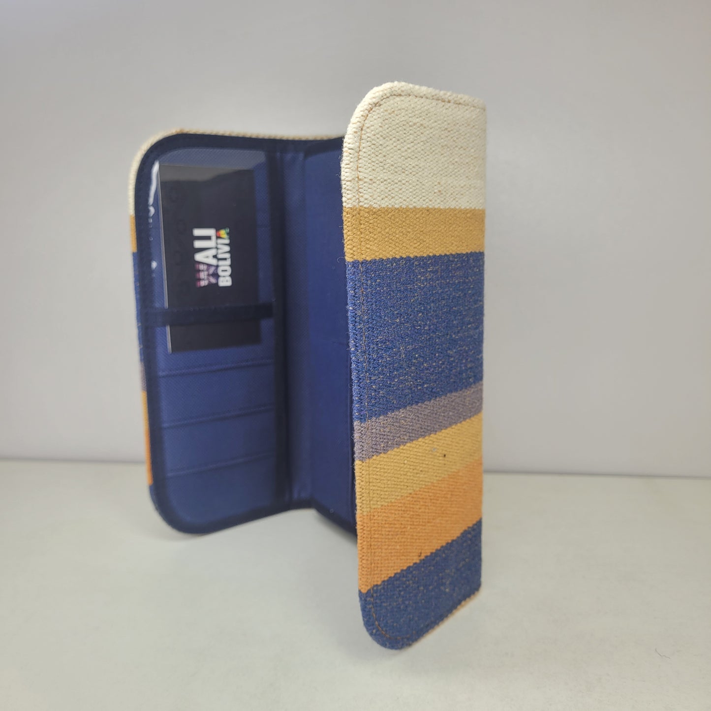 Billetera Porta celular (Azul crema 2 )