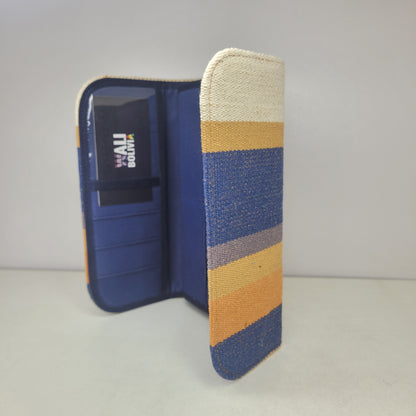 Billetera Porta celular (Azul crema 2 )