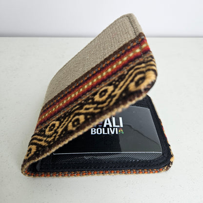Billetera Doble (beige con diseño bajo)