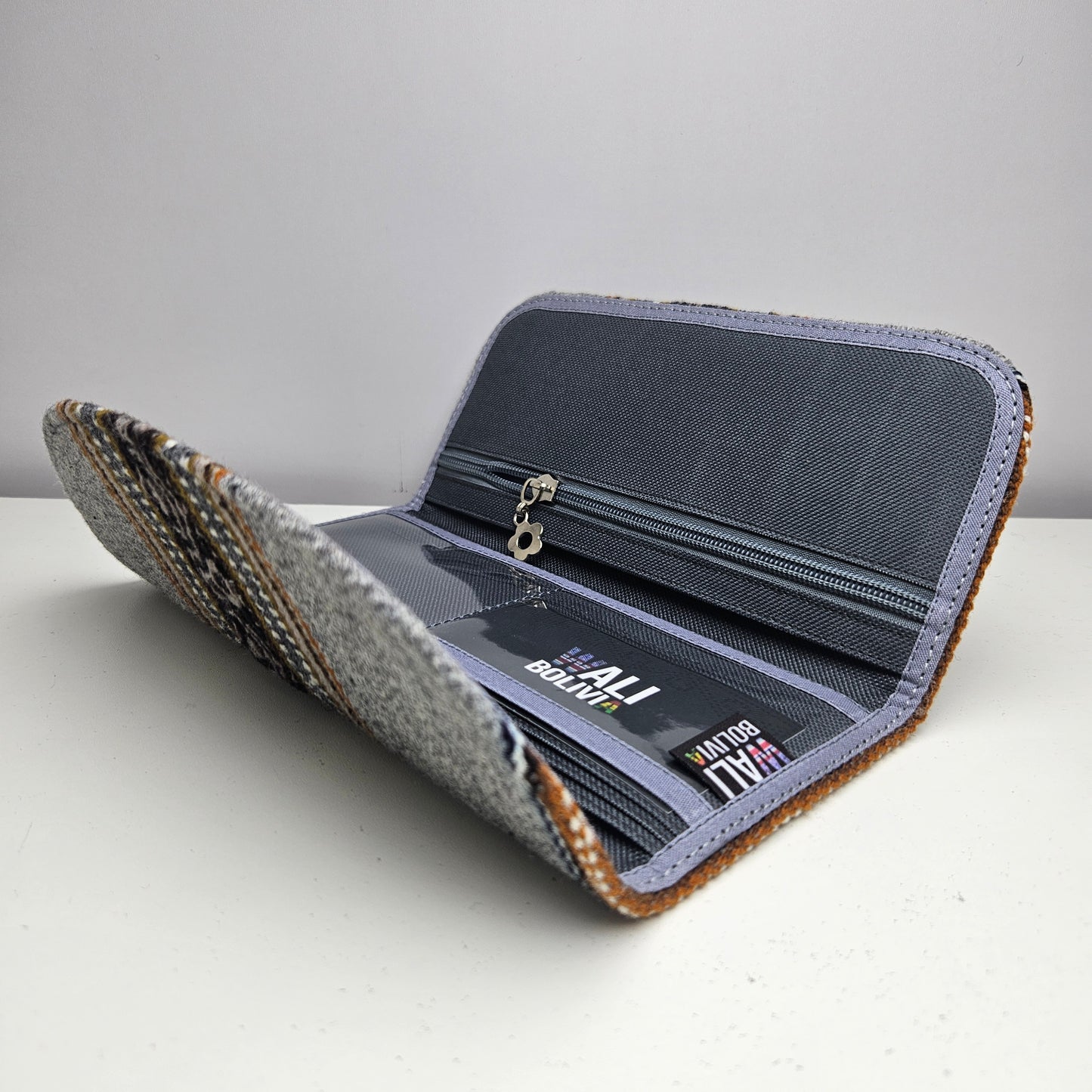 Billetera chequera (plomo diseño medio)