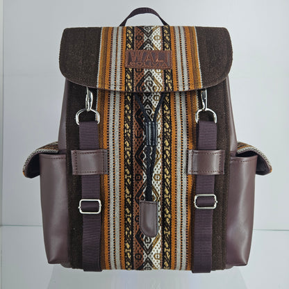Mochila wali cuero _ nogal