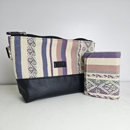 Combo cartera y billetera mini (crepe)
