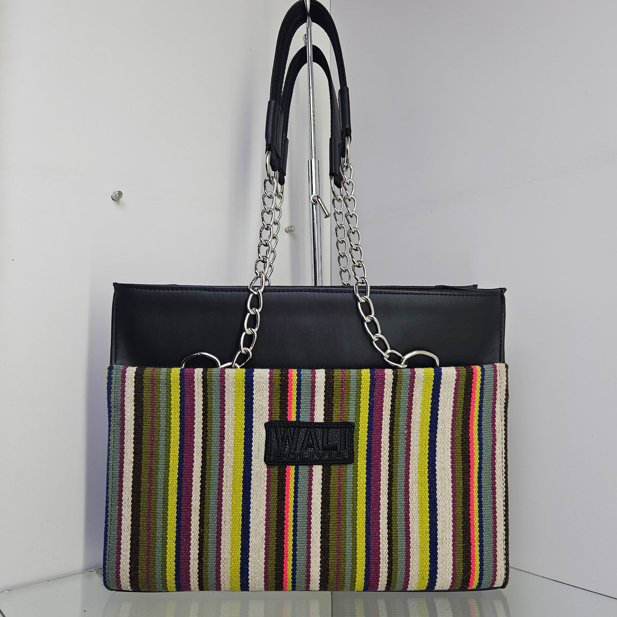Cartera con cadena (verde fiesta)